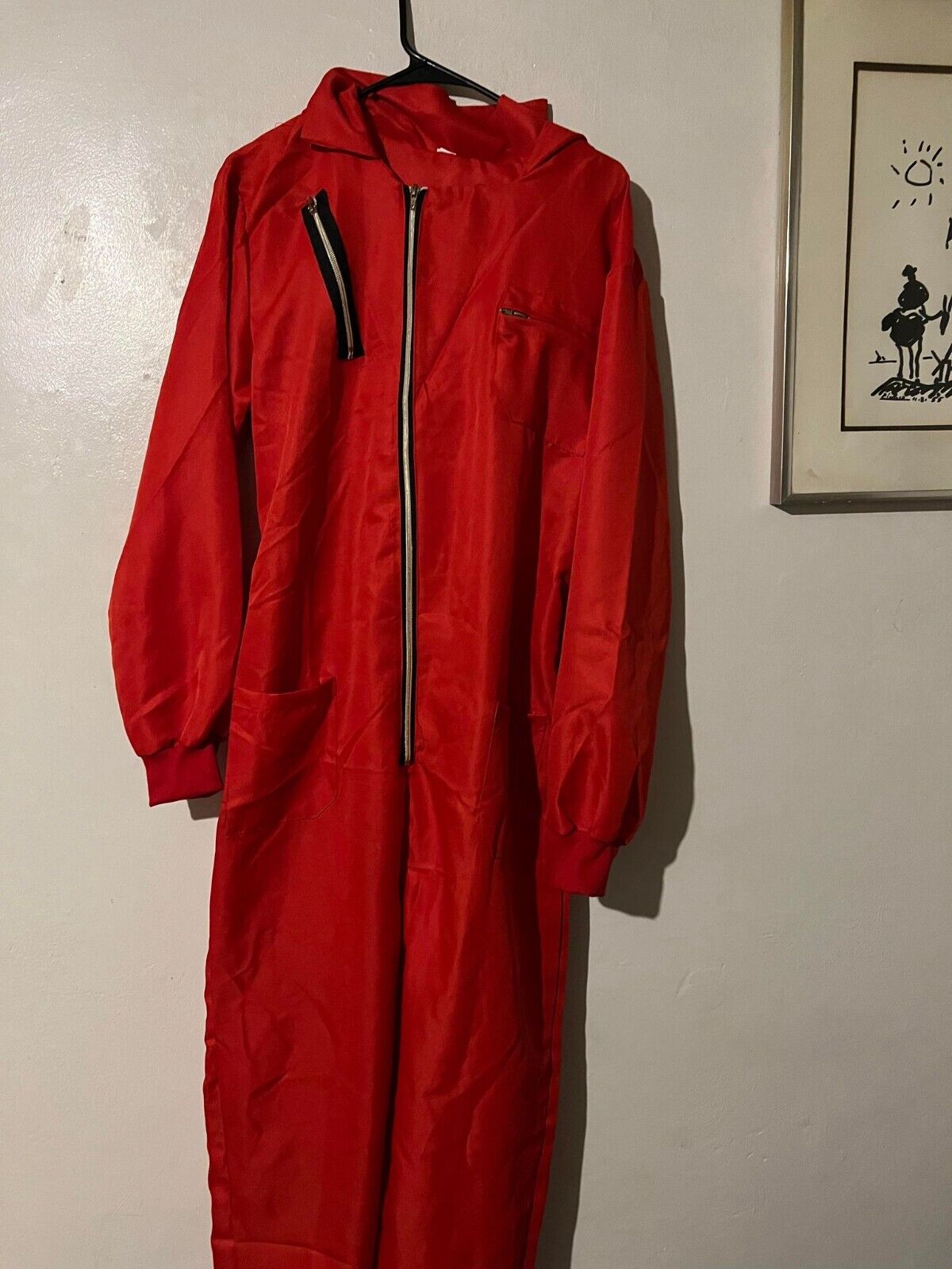Money Heist Jumpsuit and Mask Costume Adult Mens US Size S/M