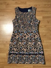 Marve Womens Sleeveless Shift Dress Size 8 Floral Lined Back Zip