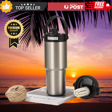 Silver 316 Stainless Steel Insulated 730Ml Ceramic Liner Tumbler with Straw