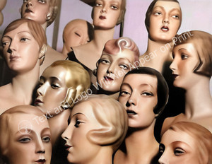 Tête Mannequin Femme De Collection Style Belle époque Art Deco Charleston 1900 04 Eup