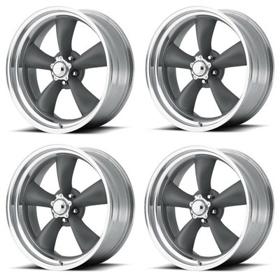 Set 4 American Racing VN215 Classic Torq Thrust II 17x9.5 5x5 Gray Rims 17'' 8mm