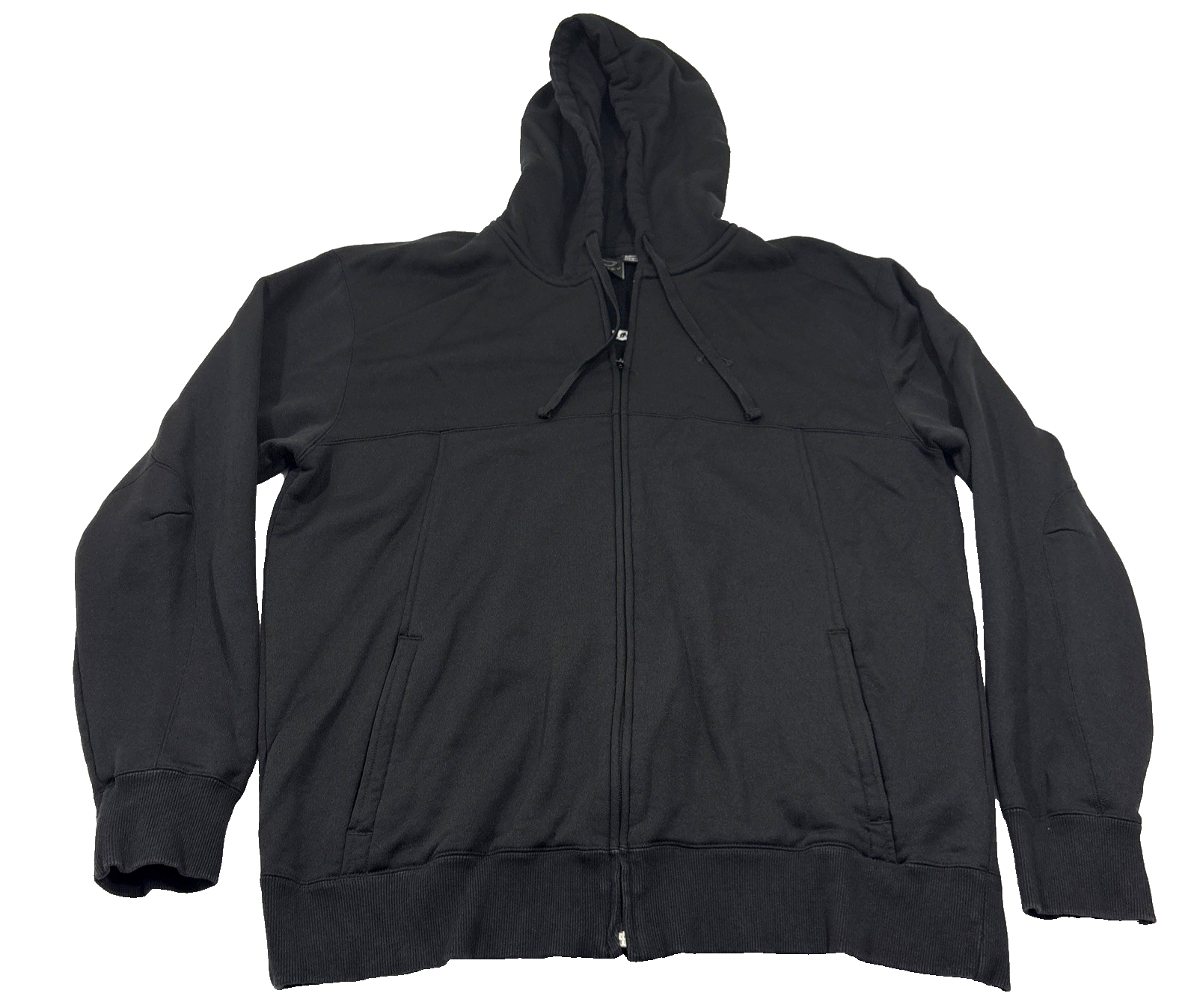 Oakley Mens Full Zip Hoodie Black Logo Sweatshirt XL Casual Athletic EUC Comfort