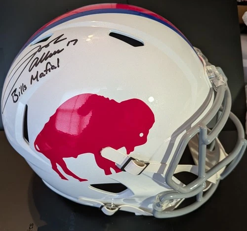Josh Allen Autographed Inscribed Full Sized Replica Helmet, COA 2019 Bills Mafia