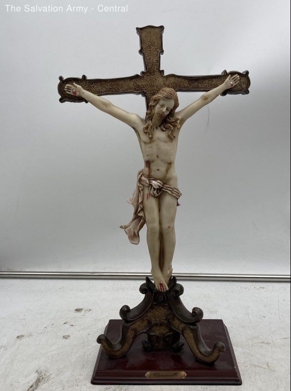Casinelli Wooden Crucifix Jesus On The Christ Cross Statue Sculpture