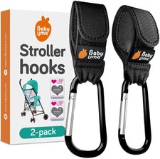 Baby Uma Stroller Hooks for Bags 2 Pack - Universal Stroller Clips and Hooks,