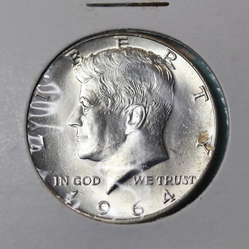 1964 Kennedy Half  Dollar -Silver- Denver - Uncirculated -Luster Brilliant