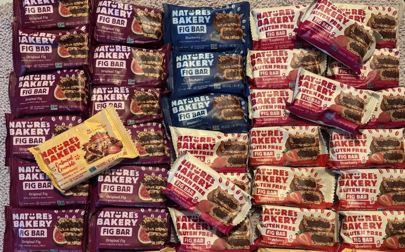 34 Nature’s Bakery Bars Fig Blueberry Raspberry Strawberry Gluten Free Original