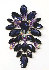 Brooch with Rhinestone, Pin for DIY Decoration, Cake, Bouquet - Purple Color