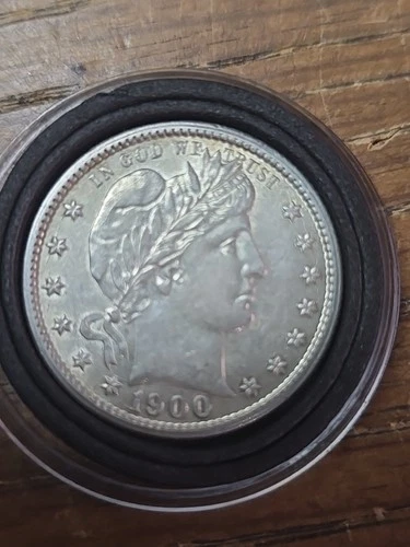 1900-S AU/BU BARBER Quarter, Nice Details & EYE Appeal, FREE Shipping