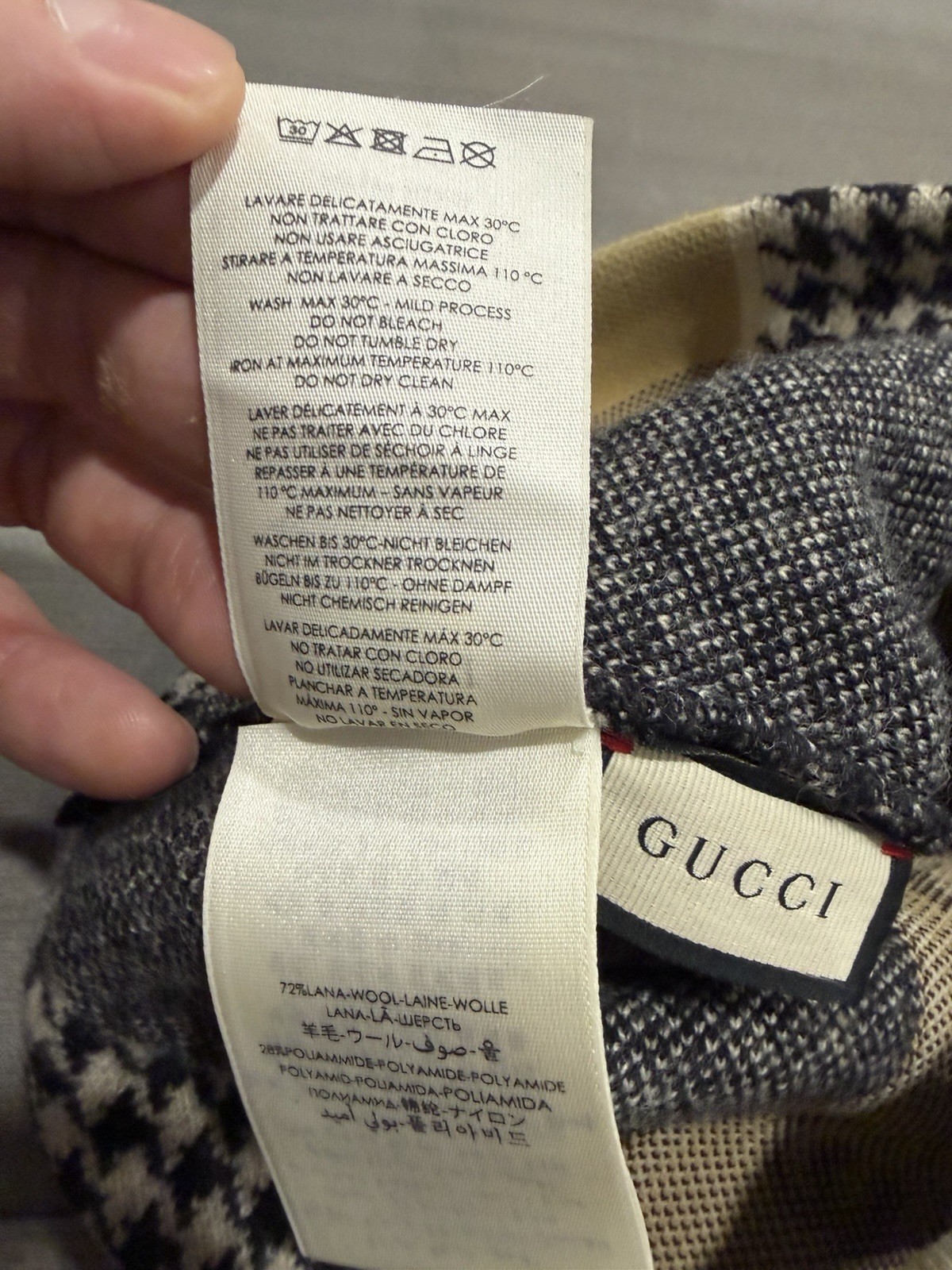 Gucci Rare Genuine Interlocking GG Pattern Wool  … - image 7
