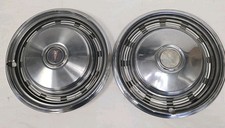 Set Of 2 1973-74 Pontiac Bonnevile Catalina Grand Prix 15inch Stainless Steel... Set Of 2 1973-74 Pontiac Bonnevile Catalina Grand Prix 15inch Stainless Steel...