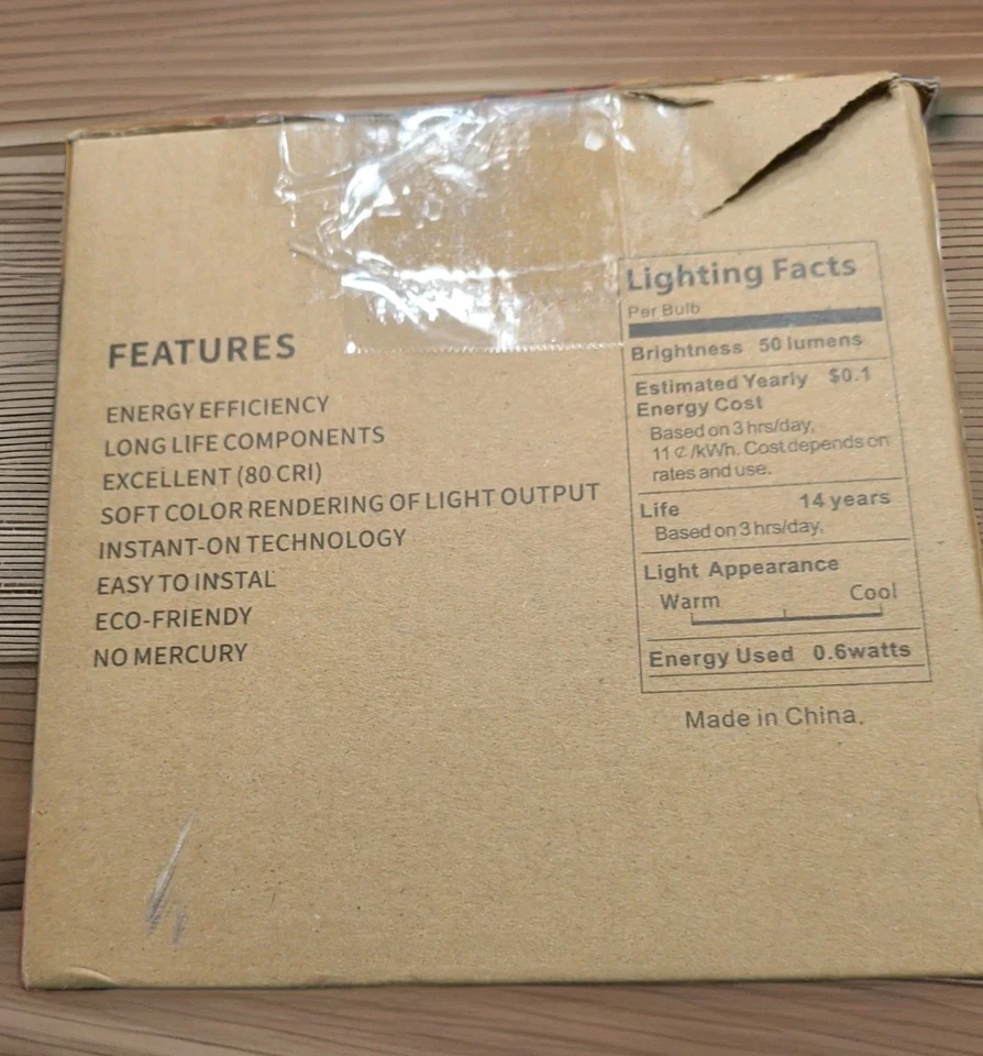 C9 LED Decorative Beautiful Clear Replacement Bulbs Box of 50 NEW! - Image 4 of 4