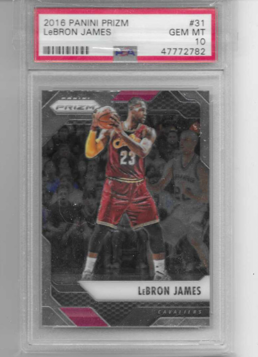 2016 Panini Prizm #31 LeBron James Cleveland Cavaliers PSA 10 GEM MINT