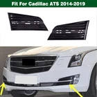 Pair Front Bumper Side Grille Fog Light Cover Bezel For Cadillac ATS 2014-2019