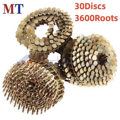 3600Pack Full Round Head Roof Nails 3/4'' 15 Deg Inclined Coil Electro Galvanized