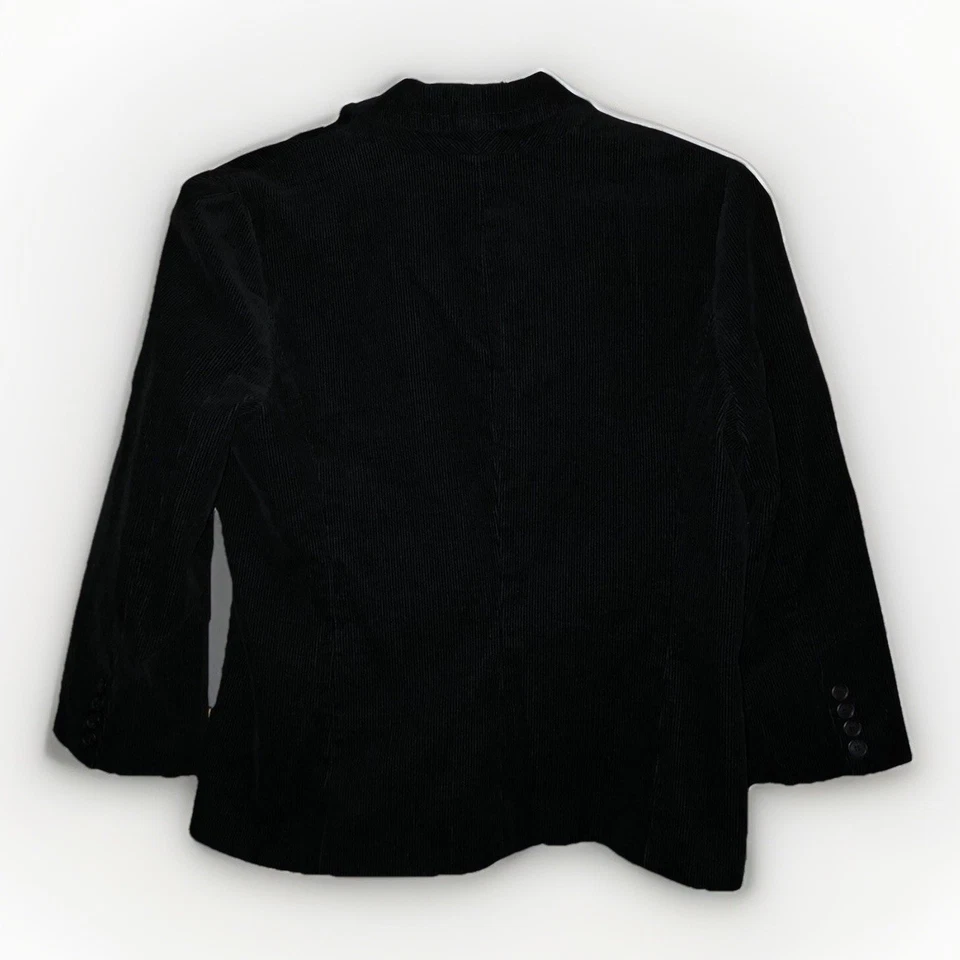Chaqueta/BLAZER JUICY COUTURE Y2K Vintage CORDUROY Negro Talla XL Hecho en USA Nuevo Foto 3 de 4
