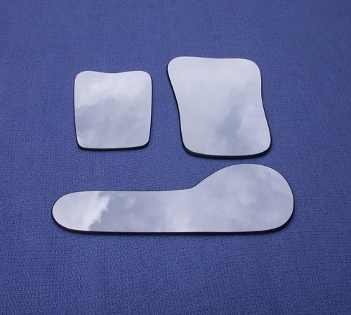 Vintage Intraoral Dental Photography Coated Mirror 3pc Set Mouth Oral Reflector