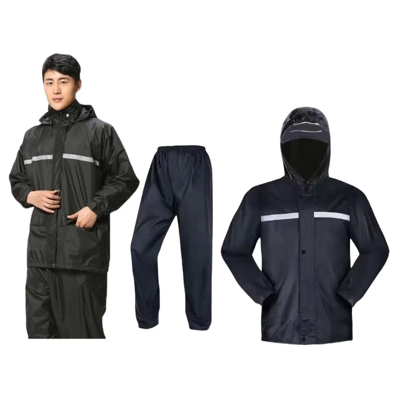 Lightweight Breathable Rainwear Jacket Pants For Adults Hiking Delivery Work