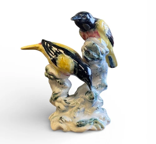 Vintage Stangl Pottery Bird Double Brewers Orioles 3402 Figurine Unique Base