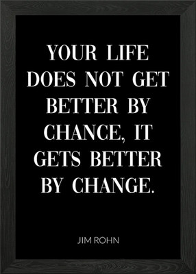Jim Rohn Life Change Gerahmtes Wandbild Poster Leinwanddruck Bild