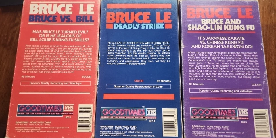 Bruce LE / DEADLY STRIKE / Bruce vs. Bill & Shao-Lin Kung Fu VHS Bruce Le RARE - Image 3 of 4