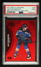 2021 Skybox Metal Universe Rookies PMG Red /100 Jake Neighbours PSA 9 MINT 1g1v