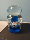 Vintage Blenko Handmade Glass Paperweight Cobalt Blue Swirl MCM. HS