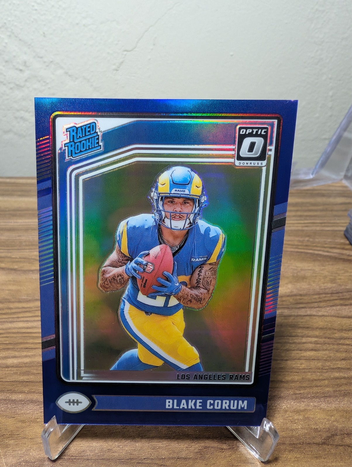 2024 Panini Donruss Optic Blake Corum Blue Prizm Refractor /199 RC #208