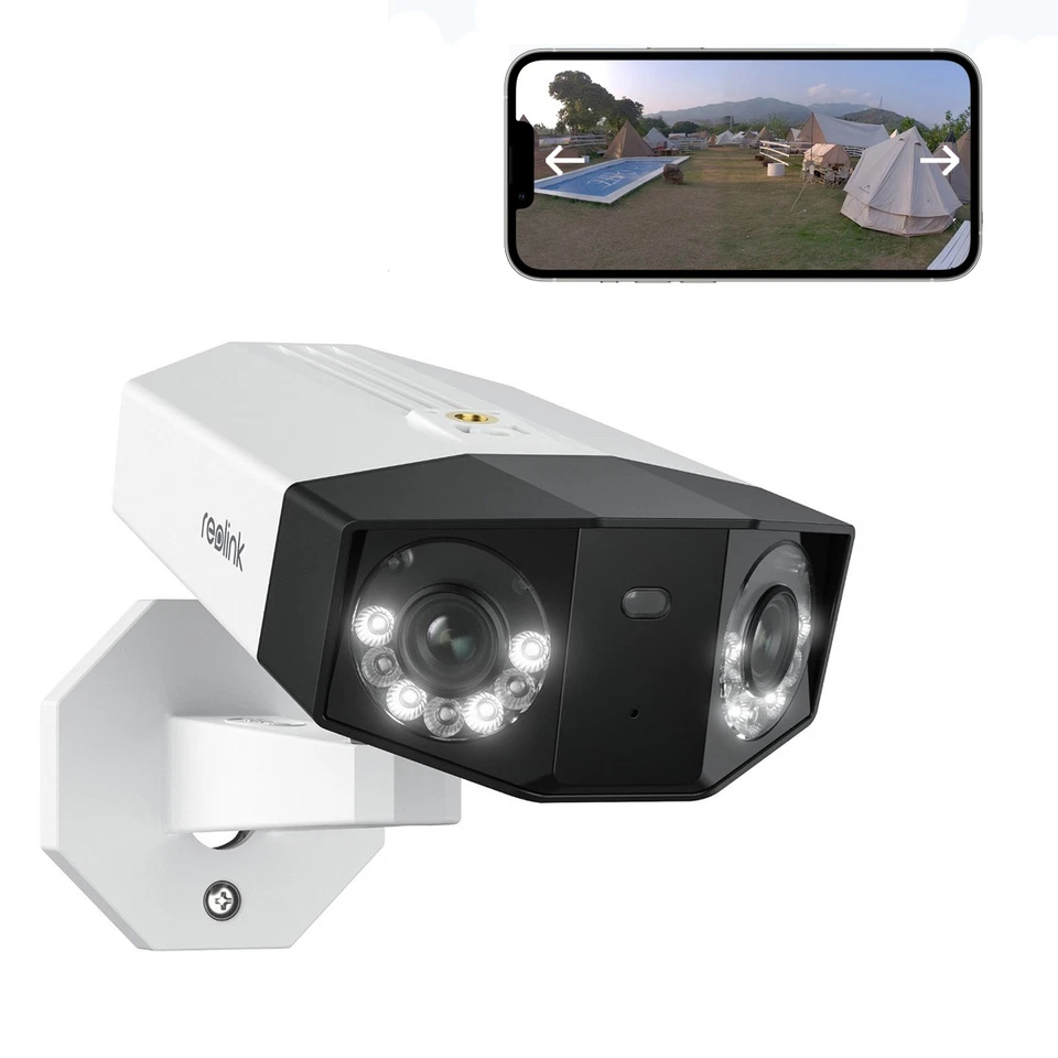 Reolink 8MP Poe sicurezza esterna colore notte 180° vista doppia lente Duo 2 POE