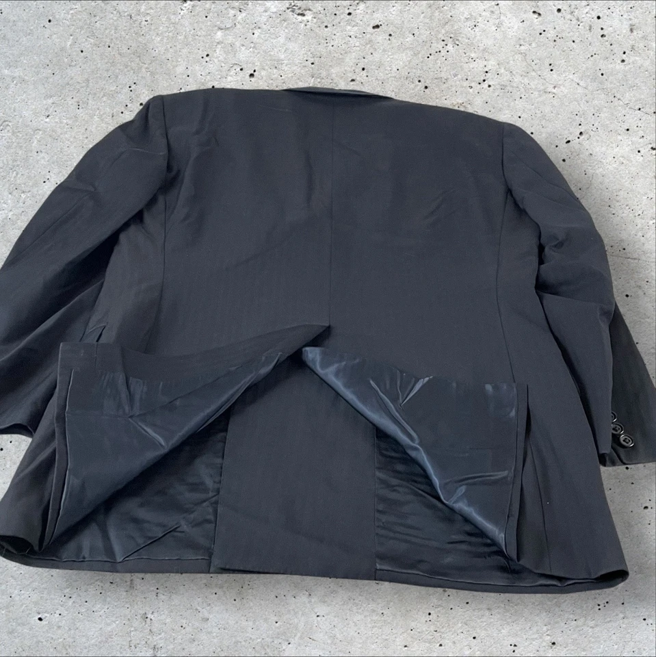 Blazer Oxxford Clothes para hombre 40/41 doble botonadura azul marino lana súper peinada Foto 3 de 4