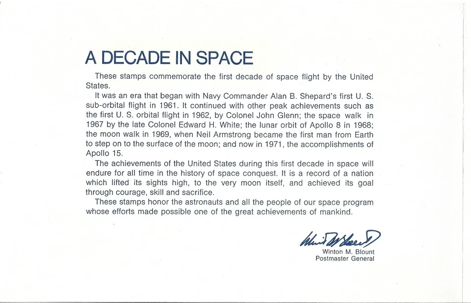1971 FDI, DECADE of SPACE ACHIEVEMENT, CEREMONY PROGRAM - Image 2 of 4