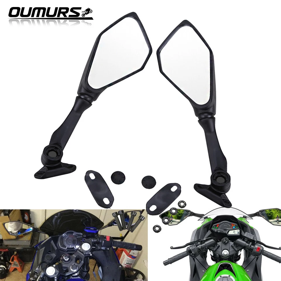 Espejos retrovisores para moto Kawasaki Ninja 300 EX300 2013-2017/EX400 18-21 Foto 2 de 4
