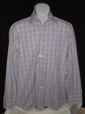 MEN'S TURNBULL ASSER MULTI COLOR PLAID 100 COTTON L/S BUTTON FT. SHIRT 15 1/2