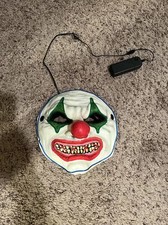 Halloween Led Mask Light Up Scary Clown Night Glow Or LED