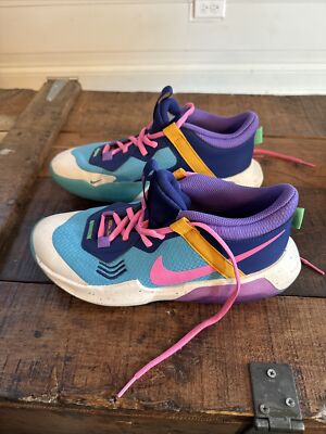 Nike Zoom Crossover Basketball Shoes Girls Y Pink Blue