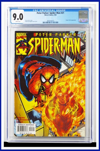 Peter Parker Spider-Man #21 CGC Graded 9.0 Marvel 2000 White Pages Comic Book..