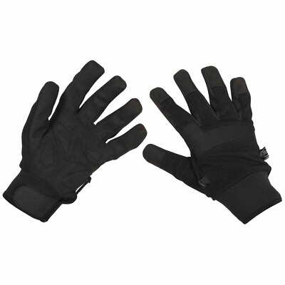 Security Handschuhe von MFH mit Neopren schwarz Sicherheitsdienst elastisch