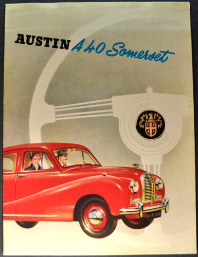 1952 Austin A40 Somerset Sedan Sales Brochure Folder Saloon Excellent Original