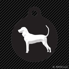American Black and Tan Coonhound Keychain Round with Tab dog engraved canine pet