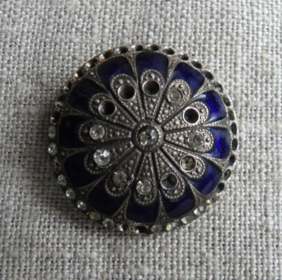 GÜRTELSCHNALLE - UMHANGVERSCHLUSS - EMAILLE UND STRASS
