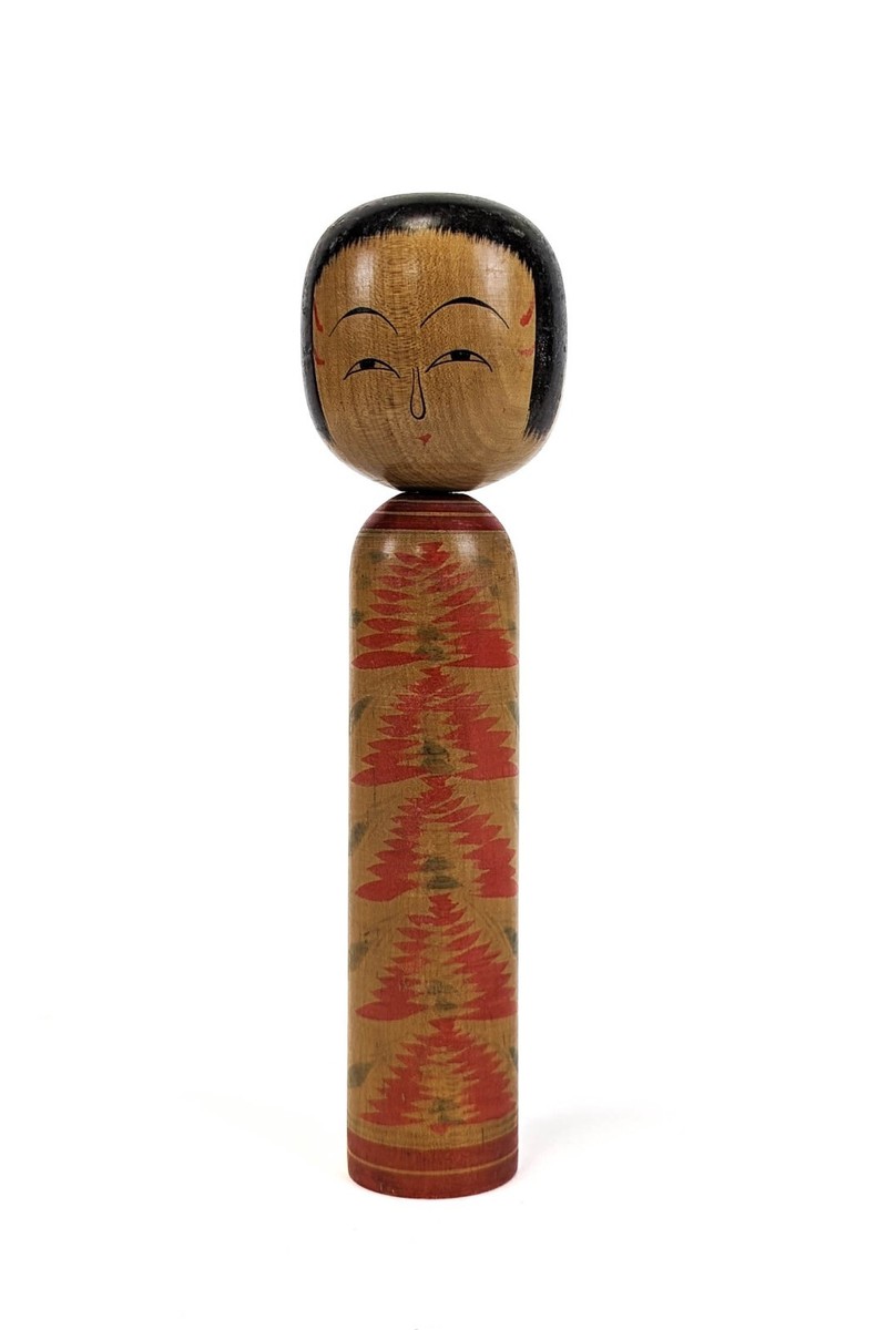 Poupée japonaise traditionnelle en bois, Kokeshi Mont Fuji - Bento&co FR