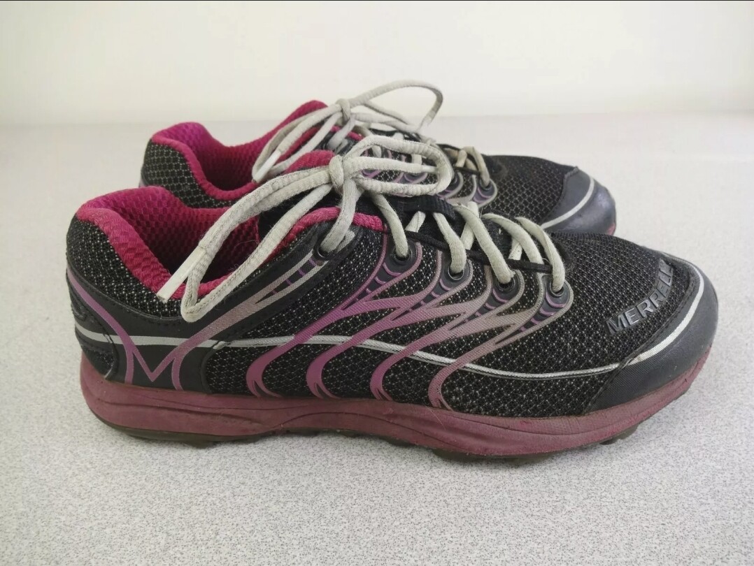 Scarpe Merrell donna trail running J56350 nero viola atletiche taglia US 7 EU 37 5