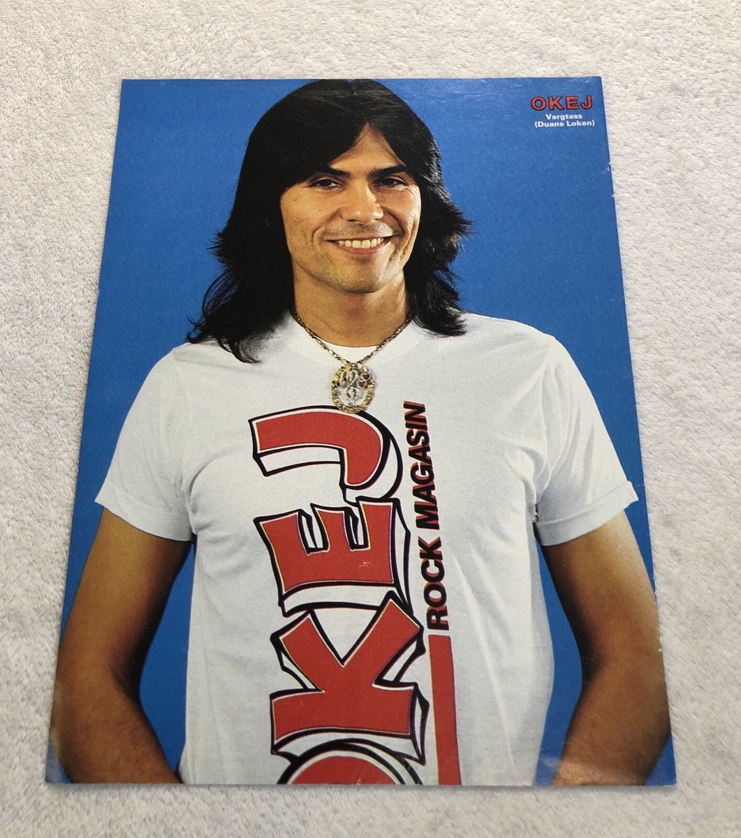 DUANE LOKEN 1984 MACAHAN Clipping Poster Swedish Music magazine