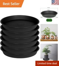 Durable Matte Black Plant Trays - 6 Inch Size, Perfect for Indoor  Outdoor Use