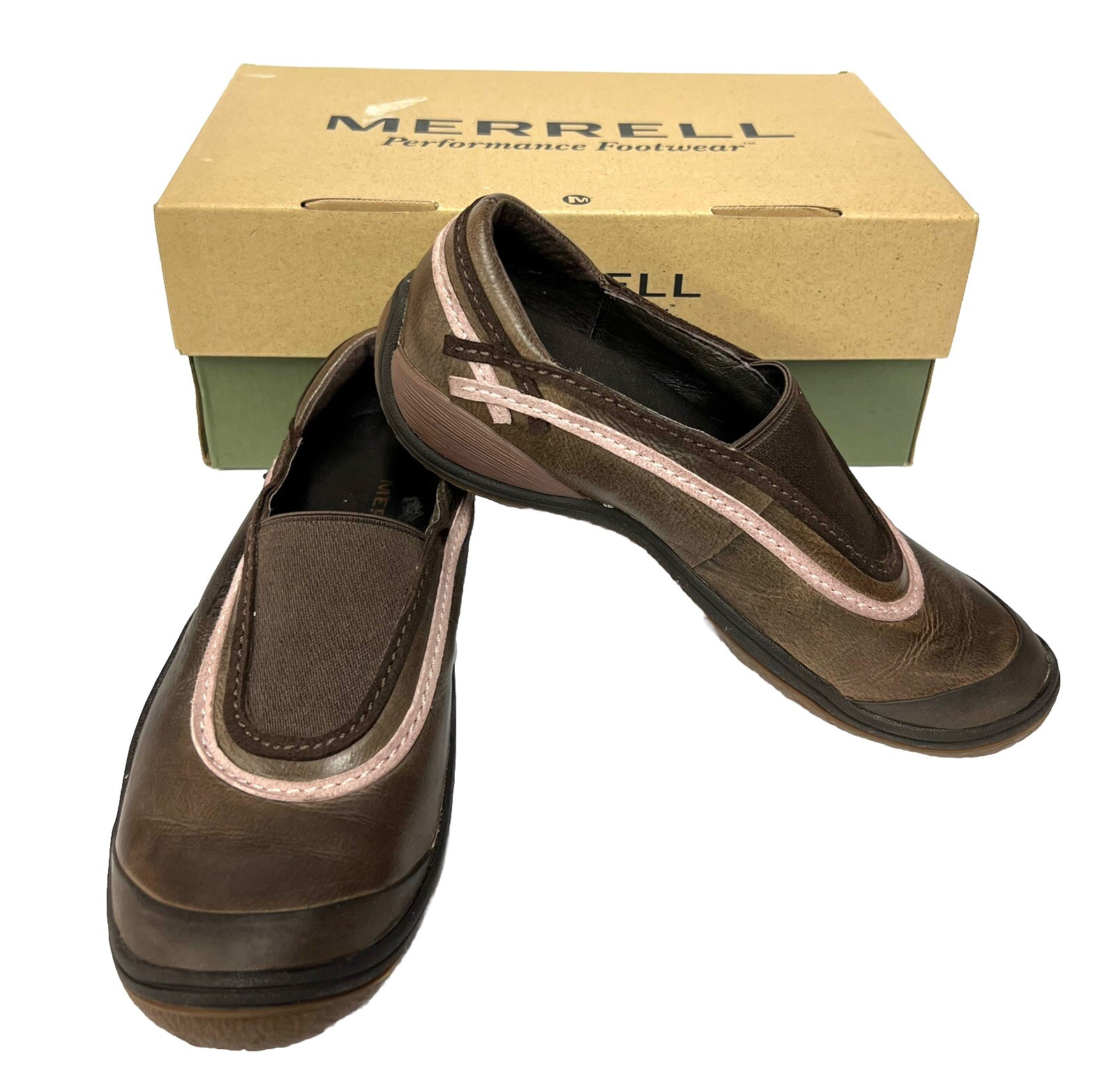 Scarpe comode da donna Merrell Willow taglia 6 5 in pelle oliata al cioccolato