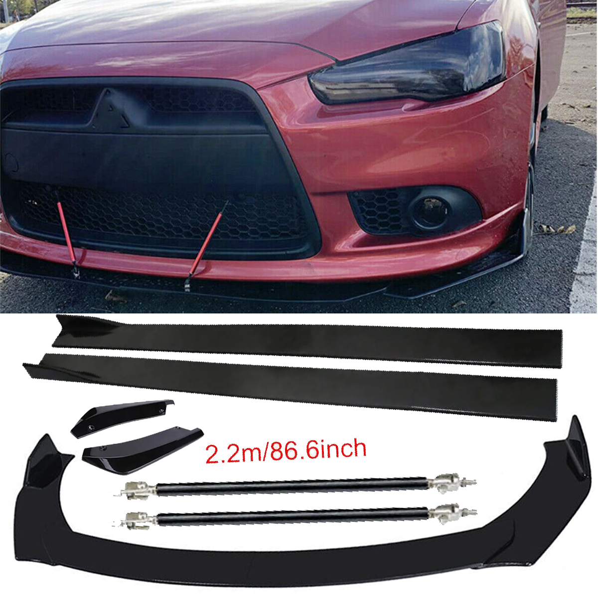 Front Rear Bumper Lip Splitter Spoiler87