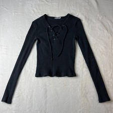 6ixty8ight Women's Basic T-Shirt Long Sleeve Solid Knit Plain Top Fitted S