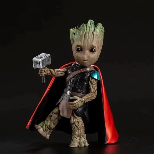 Guardians of The Galaxy Groot Cosplay Thor Action Figure Boxed 10in Toy Gift - Picture 11 of 18