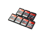 Lot of 7 SanDisk Ultra 15MB/s Class 4 SDHC Memory Cards 4GB
