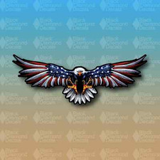 American Flag Bald Eagle Murica Merica 11" Custom Vinyl Decal Sticker JDM